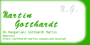 martin gotthardt business card
